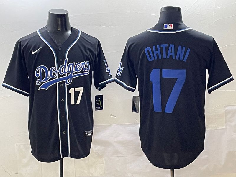 Men 2025 Los Angeles Dodgers #17 Ohtani Black Three generations Fashion Nike MLB Jersey style 15